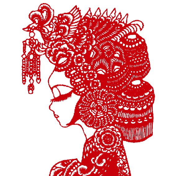 207 Paper Cuttings samples of Peking Opera characters