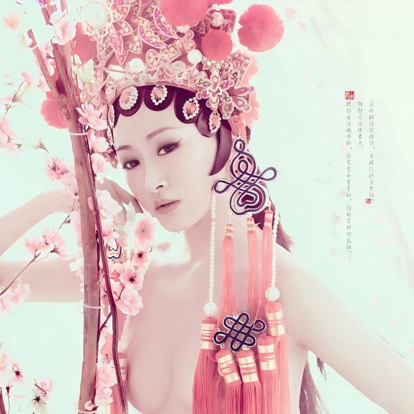 A collection of stills featuring modern people dressed in sexy Beijing opera costumes