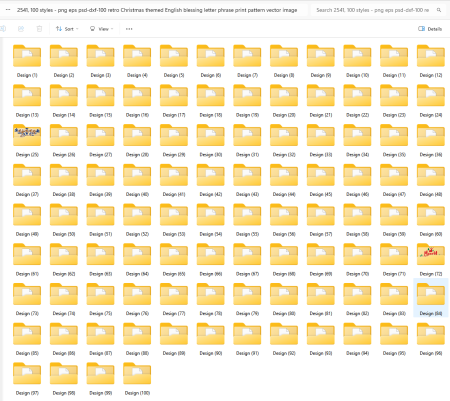 2541, 100 styles - png eps psd-dxf-100 retro Christmas themed English blessing letter phrase print pattern vector image PNG design material