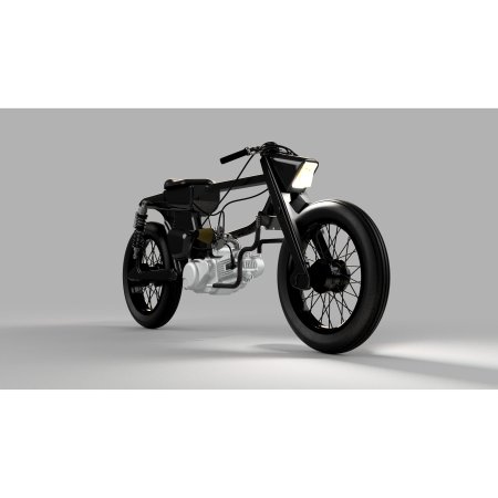 3D printing Honda C70 Street Cub Drag Mode motorcycle engine blueprint