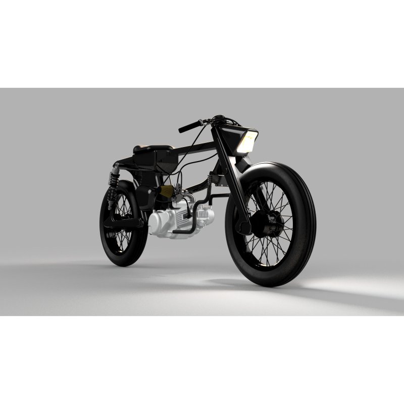 3D printing Honda C70 Street Cub Drag Mode motorcycle engine blueprint