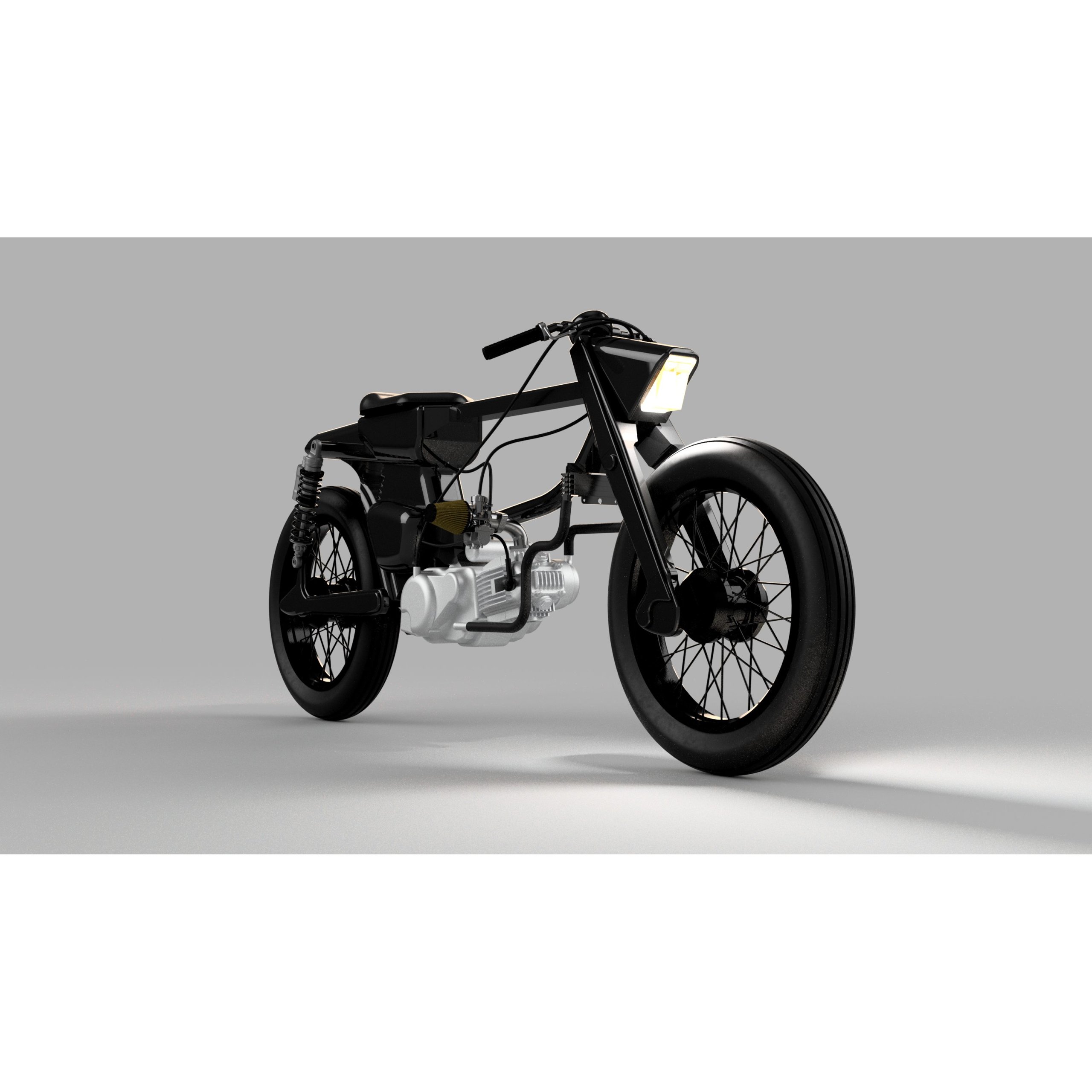 3D printing Honda C70 Street Cub Drag Mode motorcycle engine blueprint