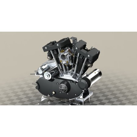 3D printing xlh1000 Harley Davidson motorcycle engine blueprint