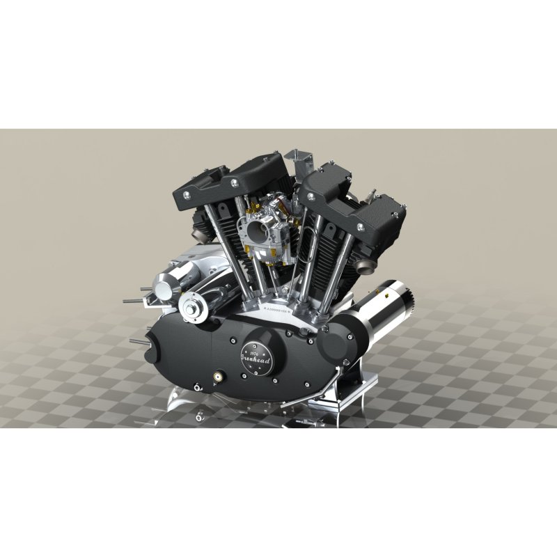 3D printing xlh1000 Harley Davidson motorcycle engine blueprint